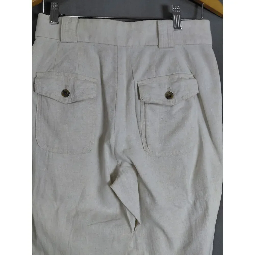 BANANA REPUBLIC Linen Beige Lightweight Pants Women Size 2